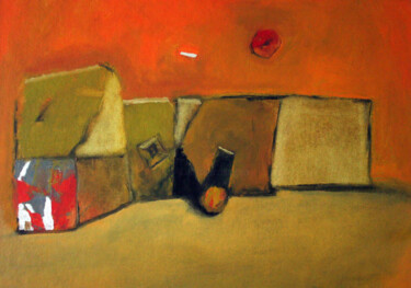 Картина под названием "paysage-26" - Валерий Буев, Подлинное произведение искусства, Масло
