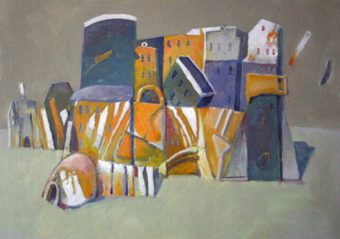 Картина под названием "paysage-28" - Валерий Буев, Подлинное произведение искусства, Масло