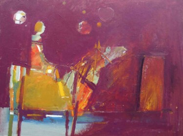 Картина под названием "sept-lunes" - Валерий Буев, Подлинное произведение искусства, Масло