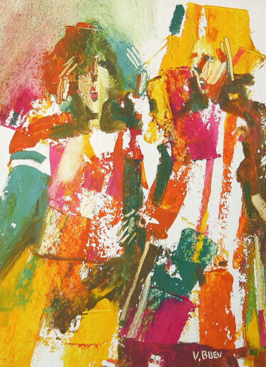 Картина под названием "femmes-48" - Валерий Буев, Подлинное произведение искусства, Масло