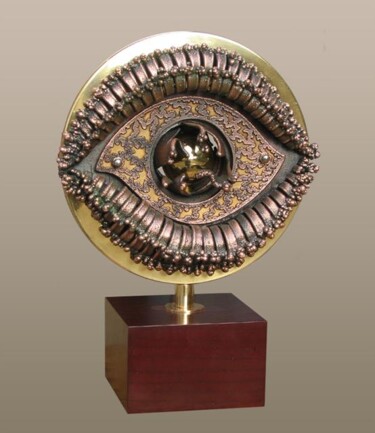 Скульптура под названием ""Всевидящее око"" - Валерий Окарский, Подлинное произведение искусства, Металлы