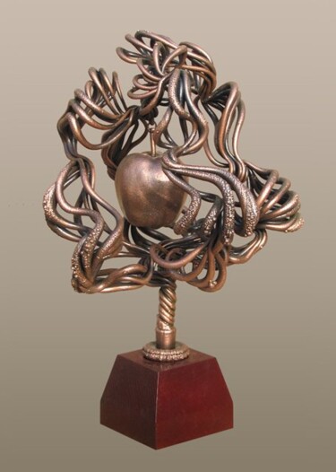 Скульптура под названием ""Главное дерево рая"" - Валерий Окарский, Подлинное произведение искусства, Металлы