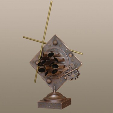 Sculpture titled ""Время, переходящее…" by Valerii Okarskii, Original Artwork, Metals