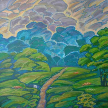 Peinture intitulée "After the rain" par Valerii Oliinyk, Œuvre d'art originale, Acrylique