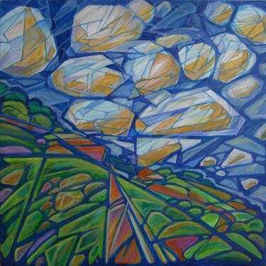 Malerei mit dem Titel "Clouds" von Valerii Oliinyk, Original-Kunstwerk, Acryl