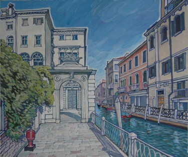 Painting titled "Palazzo Gradenigo.V…" by Valerii Oliinyk, Original Artwork, Gouache