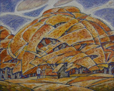 Peinture intitulée "Autumn en plein air" par Valerii Oliinyk, Œuvre d'art originale, Huile