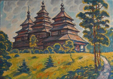 Malerei mit dem Titel "Lviv.St.Michael's C…" von Valerii Oliinyk, Original-Kunstwerk, Öl