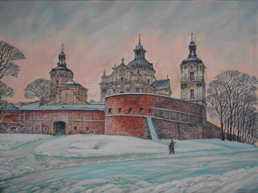 Pittura intitolato "Berdychiv.Monastery…" da Valerii Oliinyk, Opera d'arte originale, Acrilico