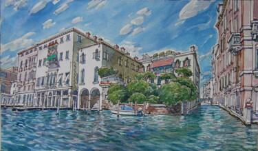Картина под названием "Venice.Cannaregio C…" - Valerii Oliinyk, Подлинное произведение искусства, Акварель