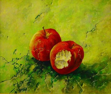 Картина под названием "Адамово яблоко" - Valerii, Подлинное произведение искусства, Масло