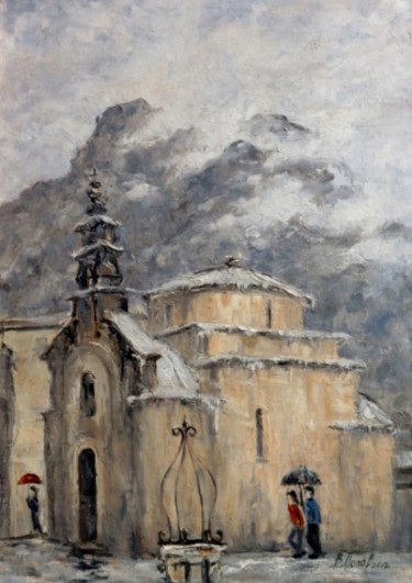 Painting titled "Храм Св.Луки" by Valerii, Original Artwork, Oil
