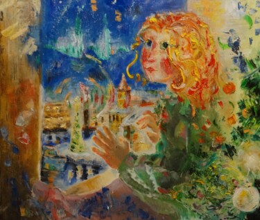 Malerei mit dem Titel "Miraculous (rus. "Н…" von Valeriia Skibina, Original-Kunstwerk, Öl