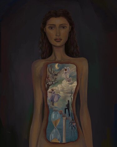 Malerei mit dem Titel "Inner world" von Valeriia Tyshchenko, Original-Kunstwerk, Digitale Malerei