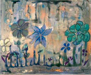 Картина под названием "Geheimer Garten 1" - Valerijana Krasniqi, Подлинное произведение искусства, Акрил