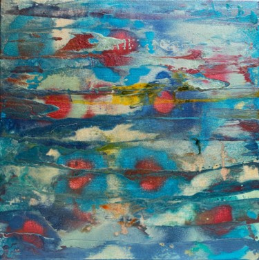 Картина под названием "Rote Monde" - Valerijana Krasniqi, Подлинное произведение искусства, Рисунок распылителем краски