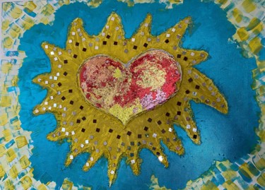 Jesus is Liebe Malerei mit dem Titel "Jesus is Liebe" von Valerijana Krasniqi, Original-Kunstwerk, Acryl
