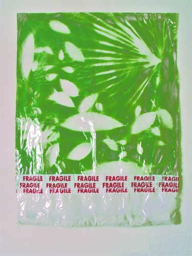 Collages intitolato "Amazzonia" da Valerio Saltarelli Savi, Opera d'arte originale, Nastro adesivo