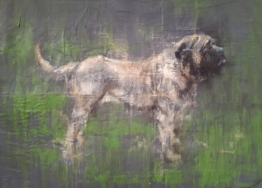 Painting titled ""Mastiff"" by Valerio Scarapazzi, Original Artwork