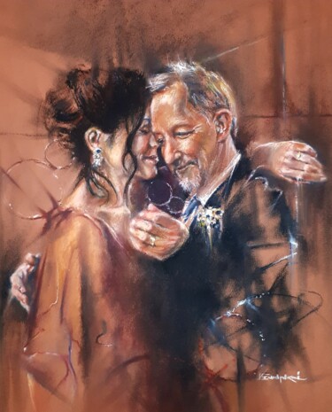 Painting titled ""Emanuela & Raul"" by Valerio Scarapazzi, Original Artwork, Pastel