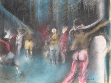 Pittura intitolato "''l'ora di pausa''" da Valerio Scarapazzi, Opera d'arte originale
