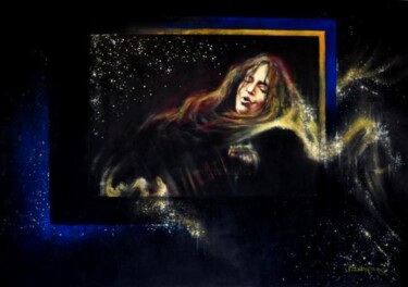 Pittura intitolato "'' angelorock ''" da Valerio Scarapazzi, Opera d'arte originale