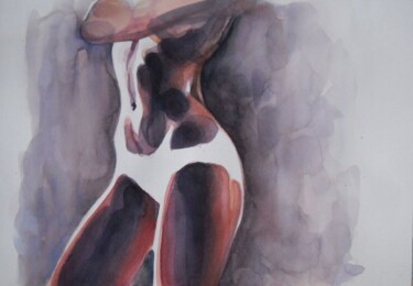Pittura intitolato ""studio di nudo 2"" da Valerio Scarapazzi, Opera d'arte originale