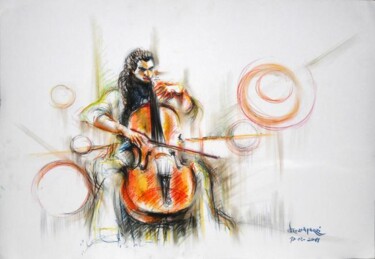 Pintura titulada ""concerto per violo…" por Valerio Scarapazzi, Obra de arte original