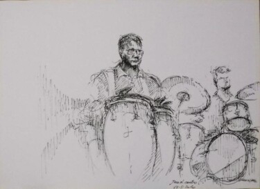 Drawing titled ""Jazz al Centro , 1…" by Valerio Scarapazzi, Original Artwork
