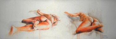 Pittura intitolato ""studio di nudi"" da Valerio Scarapazzi, Opera d'arte originale