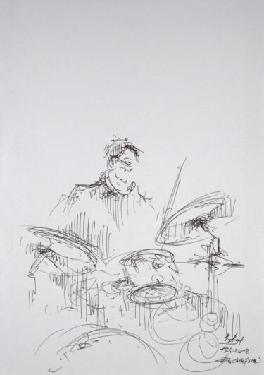 Disegno intitolato "" BeBop , 15.4.2012…" da Valerio Scarapazzi, Opera d'arte originale