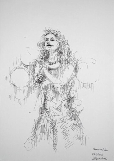 Drawing titled "" WOMEN NEXT DOOR ,…" by Valerio Scarapazzi, Original Artwork