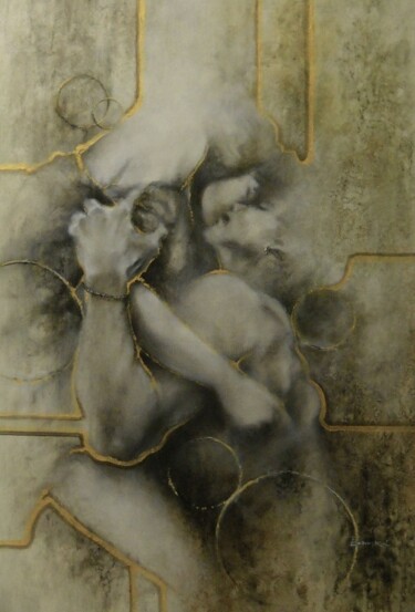 Pintura titulada "studio di abbraccio…" por Valerio Scarapazzi, Obra de arte original