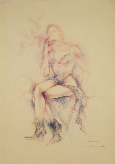 Disegno intitolato ""la sigaretta (stud…" da Valerio Scarapazzi, Opera d'arte originale