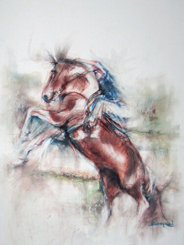Painting titled ""YOUNGAUCHO 1"" by Valerio Scarapazzi, Original Artwork, Pastel