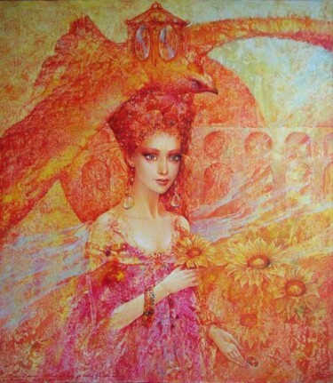 Painting titled "PHOENIX" by Valeriy Kot, Original Artwork, Oil