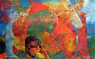 Peinture intitulée "Aviator" par Valeriy Kot, Œuvre d'art originale, Huile