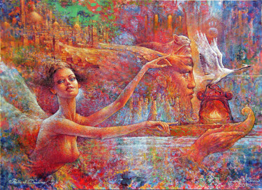 Pintura intitulada "PATH of DREAMS" por Valeriy Kot, Obras de arte originais, Óleo