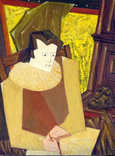 Pintura intitulada "peintre" por Valériy Mishchenko, Obras de arte originais, Têmpera
