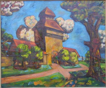 Peinture intitulée "tour" par Valériy Mishchenko, Œuvre d'art originale, Huile