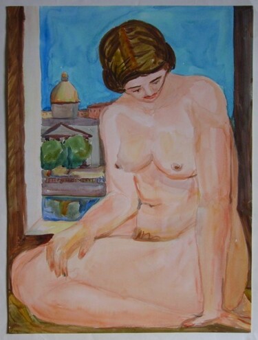 Peinture intitulée "femme" par Valériy Mishchenko, Œuvre d'art originale, Huile