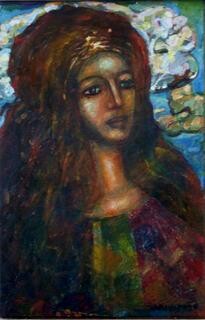 Peinture intitulée "femme" par Valériy Mishchenko, Œuvre d'art originale