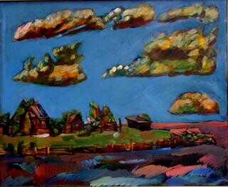 Peinture intitulée "ladoga" par Valériy Mishchenko, Œuvre d'art originale, Huile