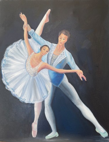 Painting titled "Ballet seri 2" by Valeriya Samchileeva, Original Artwork, Oil