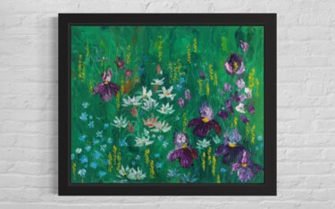 "flower meadow" başlıklı Tablo Valeriya Samchileeva tarafından, Orijinal sanat, Petrol