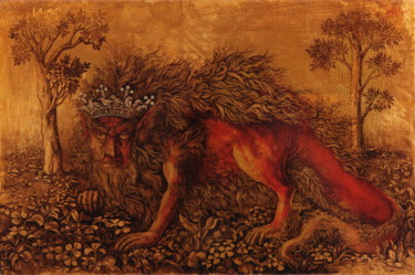 Painting titled "Devil." by Sergey Azarnov, Original Artwork