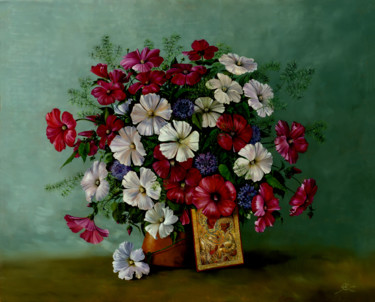 Painting titled "Flowers 2" by Sergey Azarnov, Original Artwork