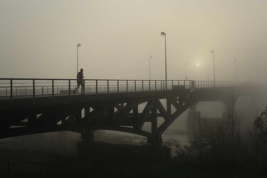 Fotografia intitulada "Jogging matinal" por Valery Trillaud, Obras de arte originais, Fotografia Não Manipulada