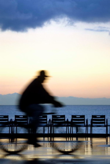 Photography titled "Le cycliste" by Valery Trillaud, Original Artwork