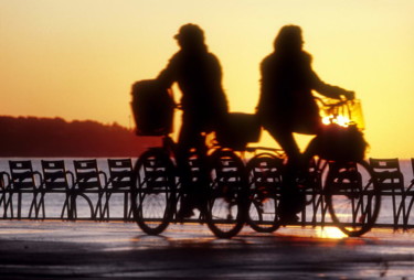 Les vélos de la Prom'. Photography titled "Les vélos de la Pro…" by Valery Trillaud, Original Art,